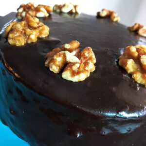 Vegan Chocolate Walnut Cake