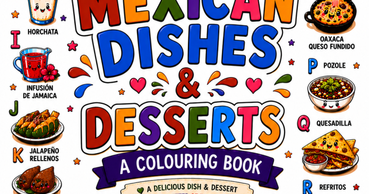 Mexican Dishes & Desserts: An A–Z Children’s Colouring Book!